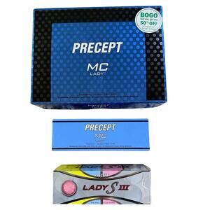 NEW Precept MC Lady Golf Balls 15 + Lady S III Pink Pearl Sleeve Lot (18 Total)